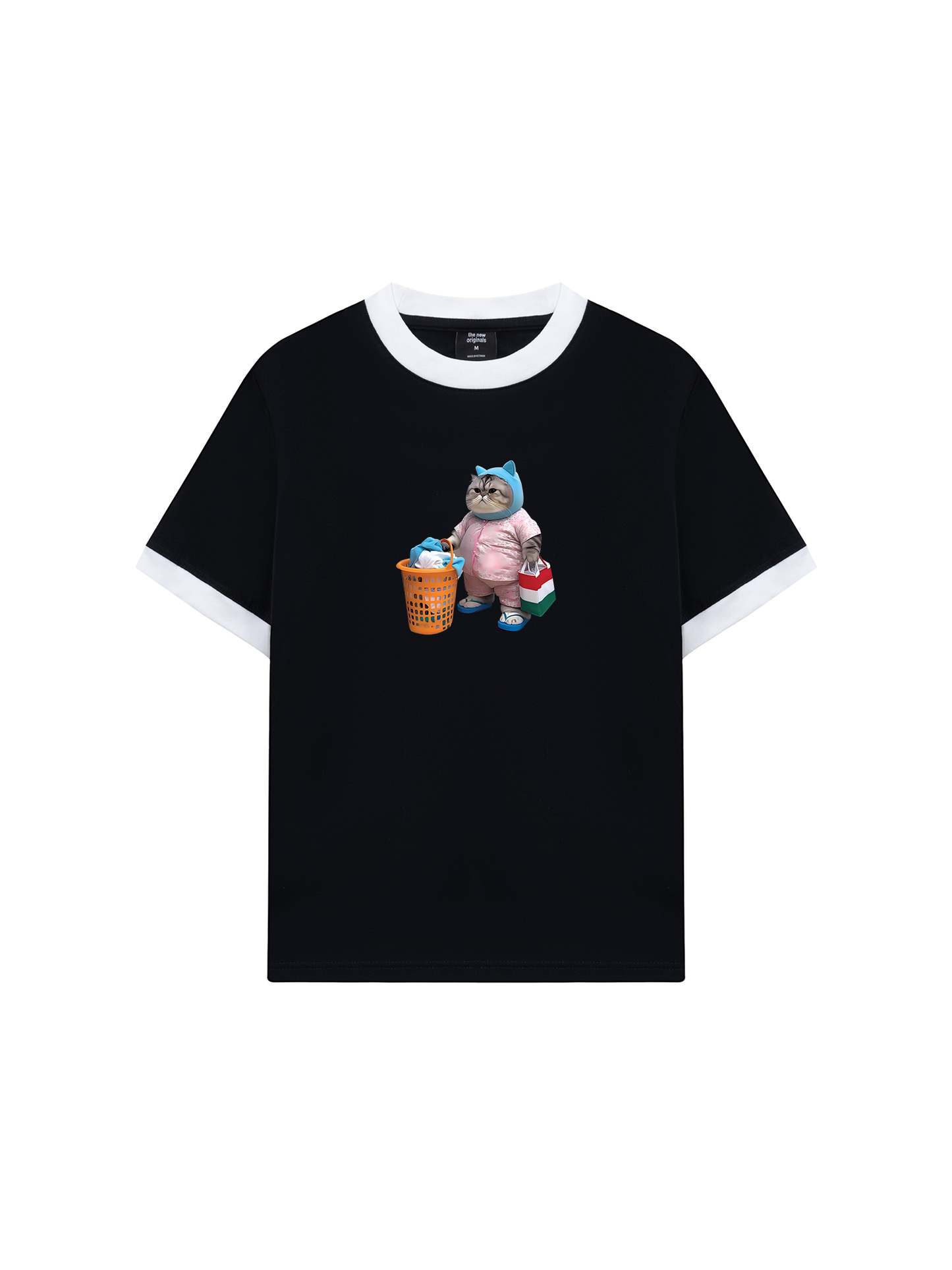 Áo Thun Ringer Relaxed Fit Animal Mood Mommy Meow