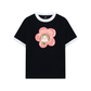 Áo Thun Ringer Relaxed Fit Flower Cat