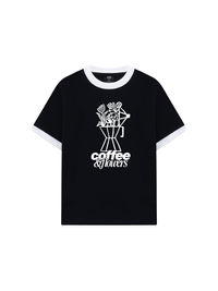 Áo Thun Ringer Relaxed Fit Coffee & Flowers Oversized