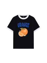 Áo Thun Ringer Relaxed Fit Summer Vibes Blue Orange
