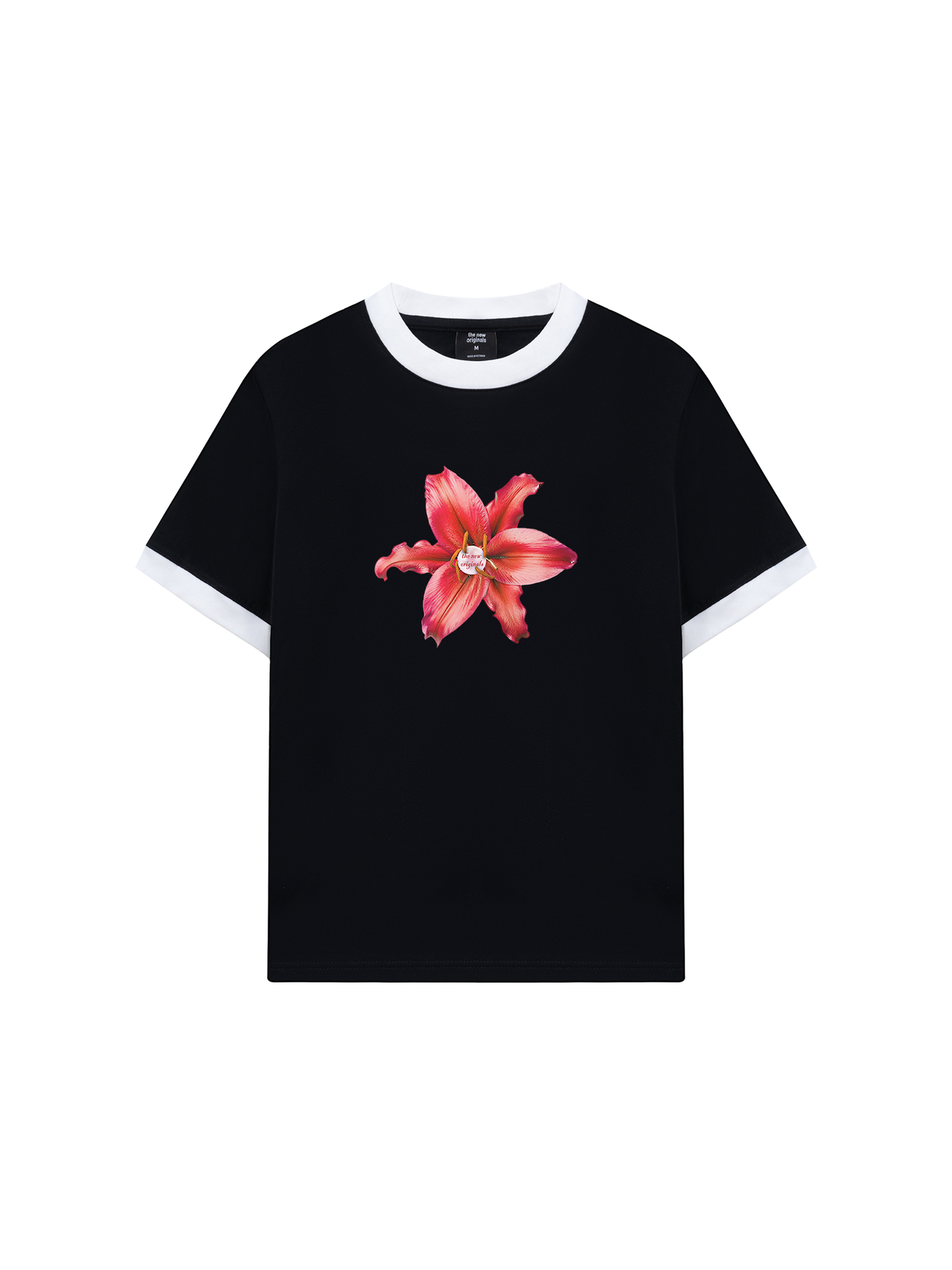 Áo Thun Ringer Relaxed Fit Pearl Lily Flower