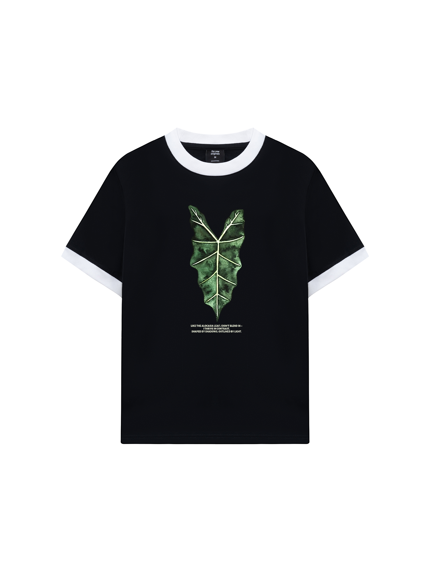 Áo Thun Ringer Relaxed Fit Tropical Alocasia Leaf