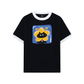 Áo Thun Ringer Relaxed Fit Black Cute Cat