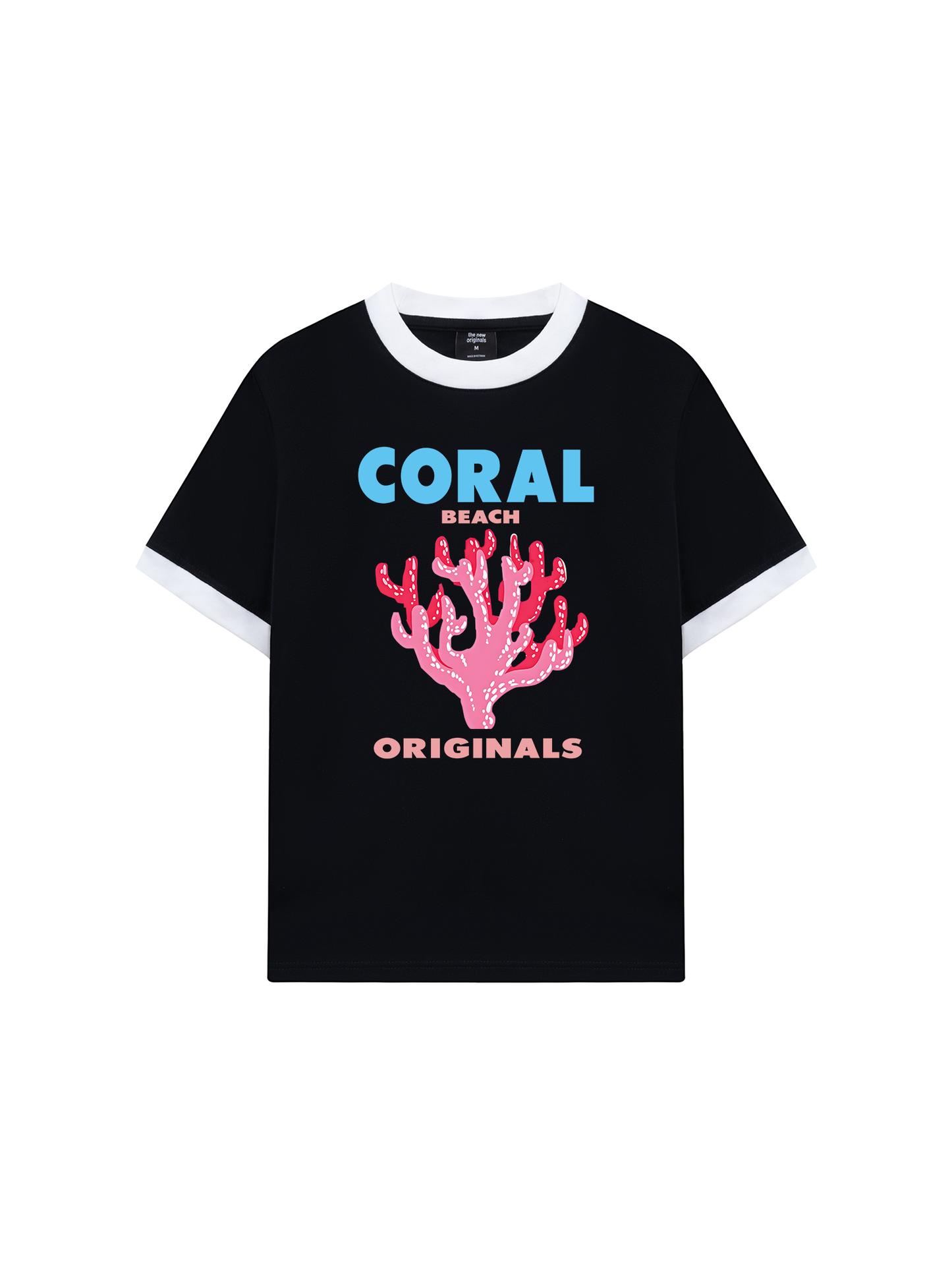 Áo Thun Ringer Relaxed Fit Summer Vibes Coral Beach