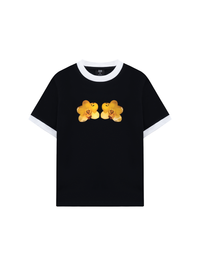 Áo Thun Ringer Relaxed Fit Flower Piercing Art