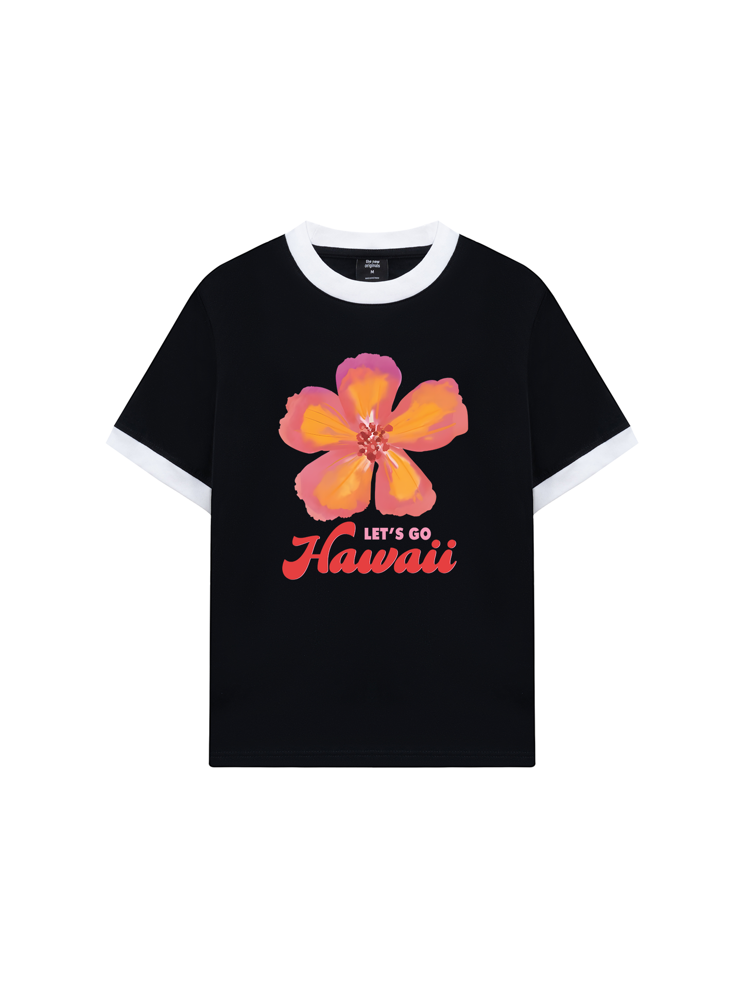 Áo Thun Ringer Relaxed Fit Summer Vibes Hawai Flower