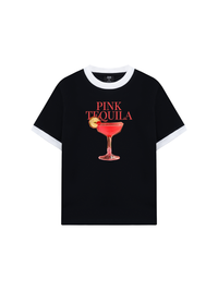 Áo Thun Ringer Relaxed Fit Fresh Pink Tequila