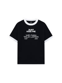 Áo Thun Ringer Relaxed Fit Life Vibe Just Kiss Me