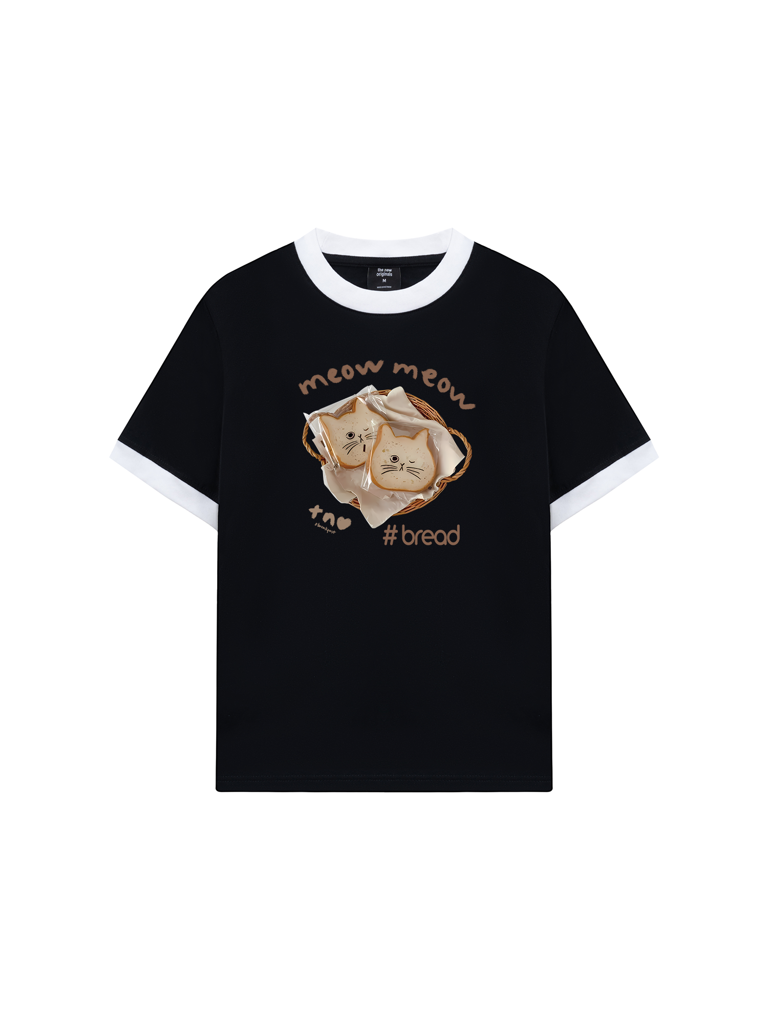 Áo Thun Ringer Relaxed Fit Sweet Pastry Meow Meow Bead
