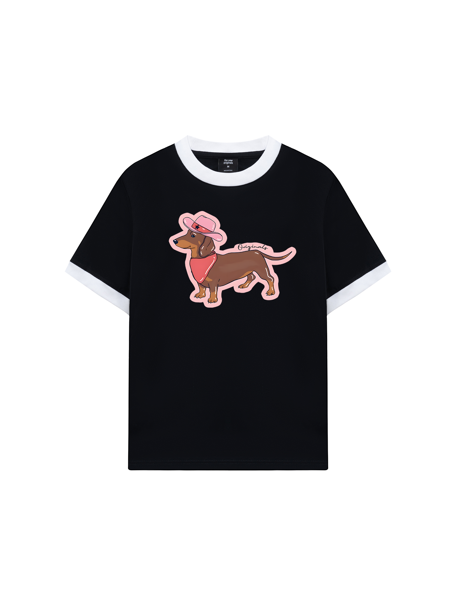 Áo Thun Ringer Relaxed Fit Howdy Dachshund