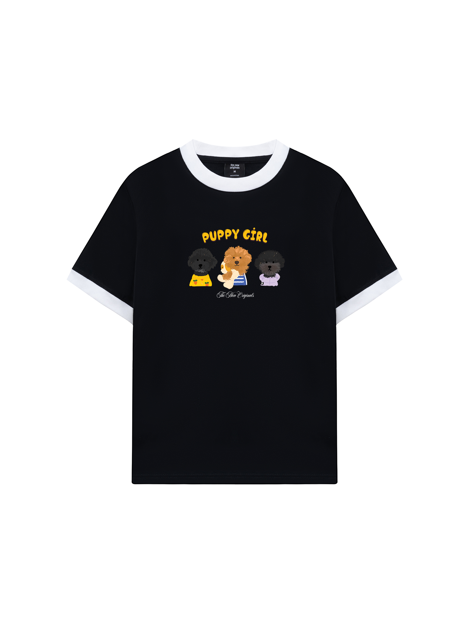 Áo Thun Ringer Relaxed Fit Animal Puppy Girl
