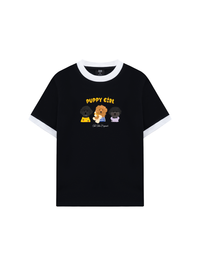 Áo Thun Ringer Relaxed Fit Animal Puppy Girl