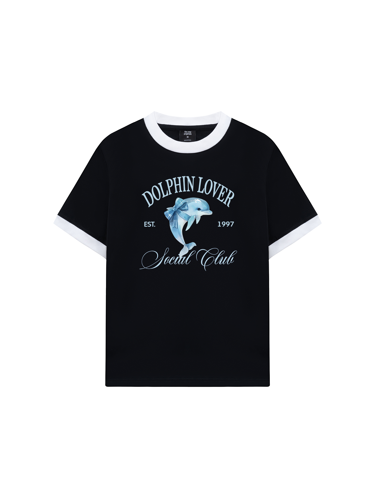 Áo Thun Ringer Relaxed Fit Ocean Dolphin Lover