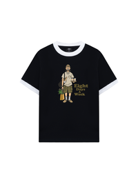 Áo Thun Ringer Relaxed Fit Go Out Coffee & Bread