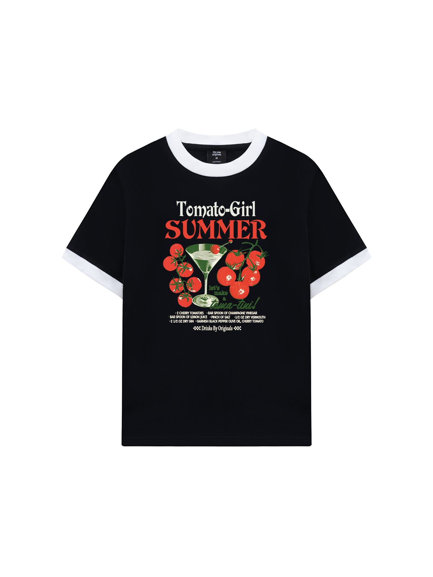 Áo Thun Ringer Relaxed Fit Suummer Vibes Tomato Girl
