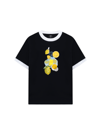 Áo Thun Ringer Relaxed Fit Summer Vibes Lemon Shopping