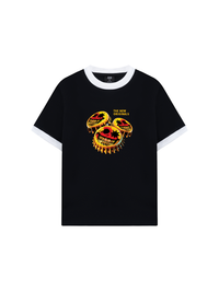 Áo Thun Ringer Relaxed Fit Gangster Smile Cap Art