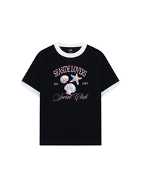 Áo Thun Ringer Relaxed Fit Ocean Hologram Seaside Lover