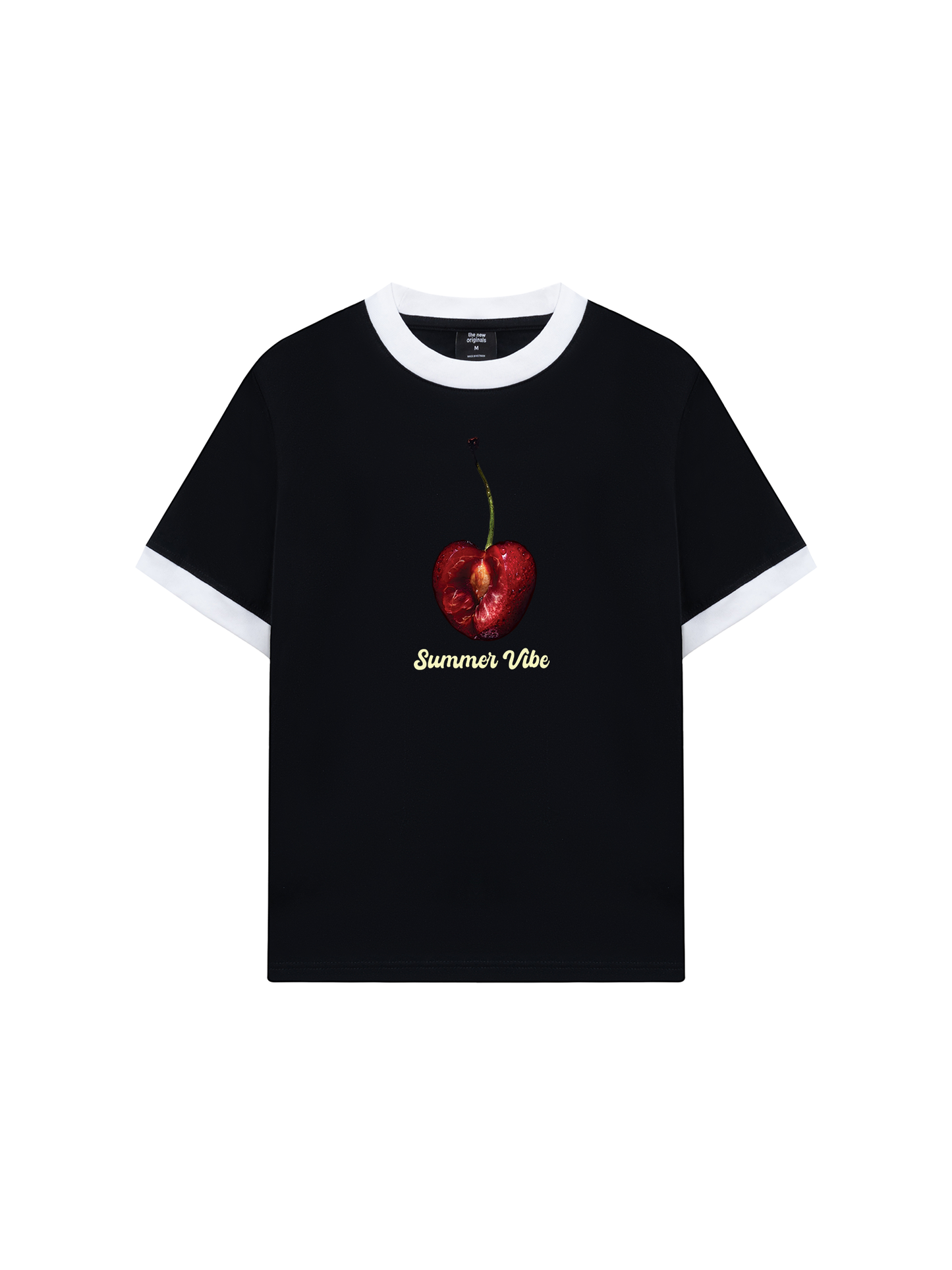 Áo Thun Ringer Relaxed Fit Cherry Summer Vibe