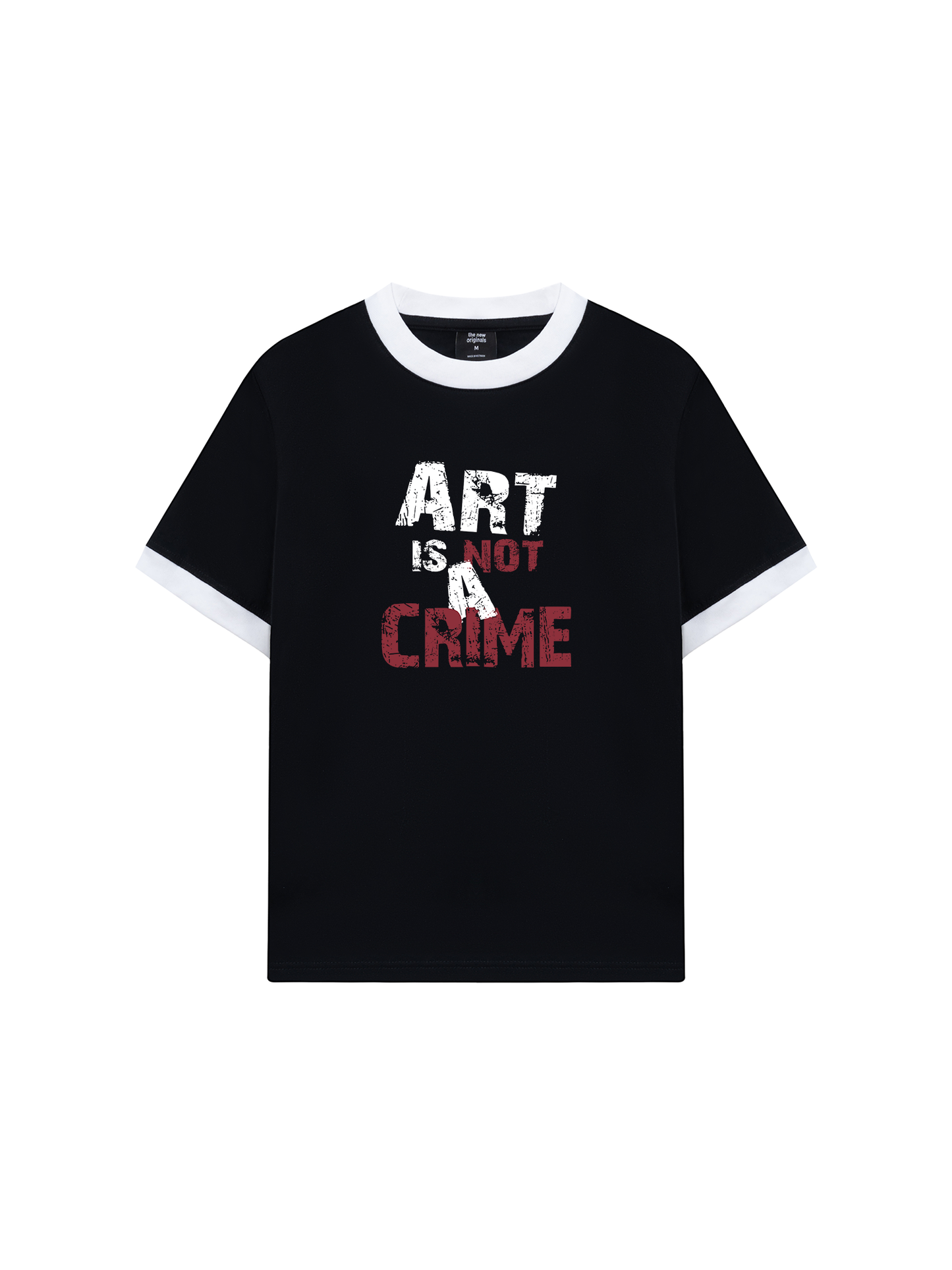 Áo Thun Ringer Relaxed Fit Be Bold Art Is Not A Crime