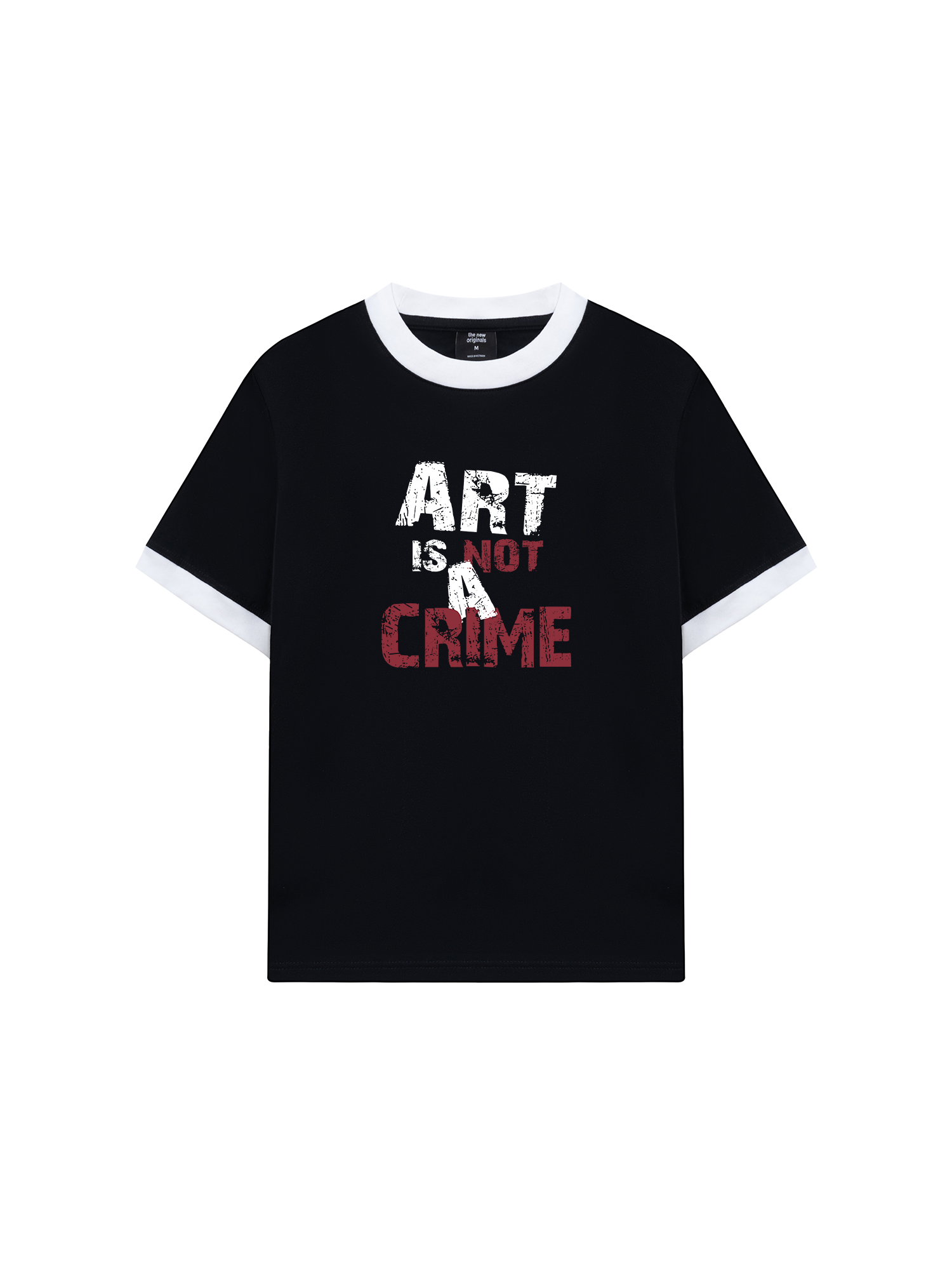 Áo Thun Ringer Relaxed Fit Be Bold Art Is Not A Crime