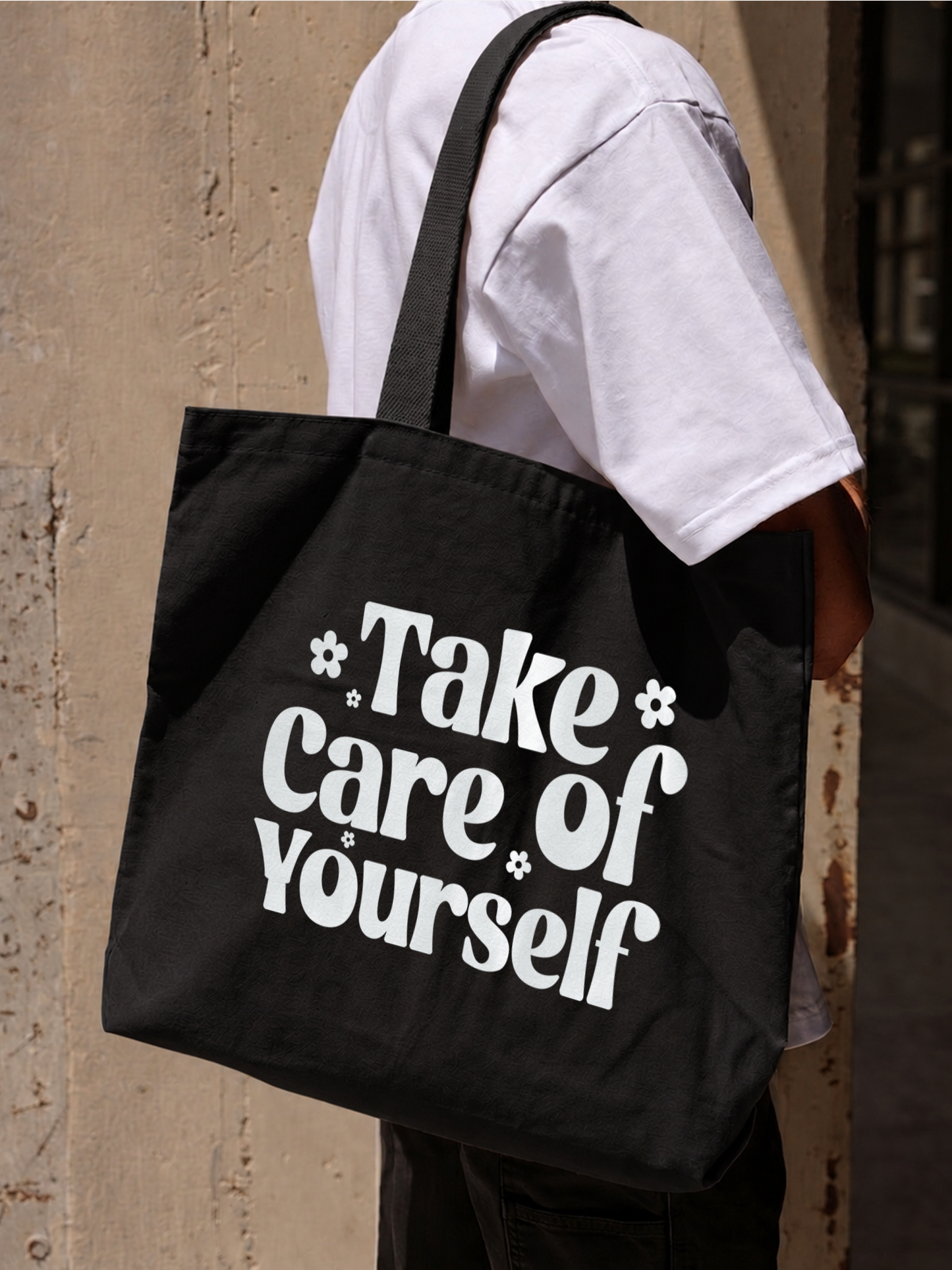 Túi Tote Take Care Of Yourself Flowers