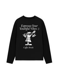 Áo Thun Dài Tay Espresso Your Youthful Vibes