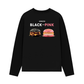 Áo Thun Dài Tay Sweet Pastry Black Pink Meow Meow Strawberry