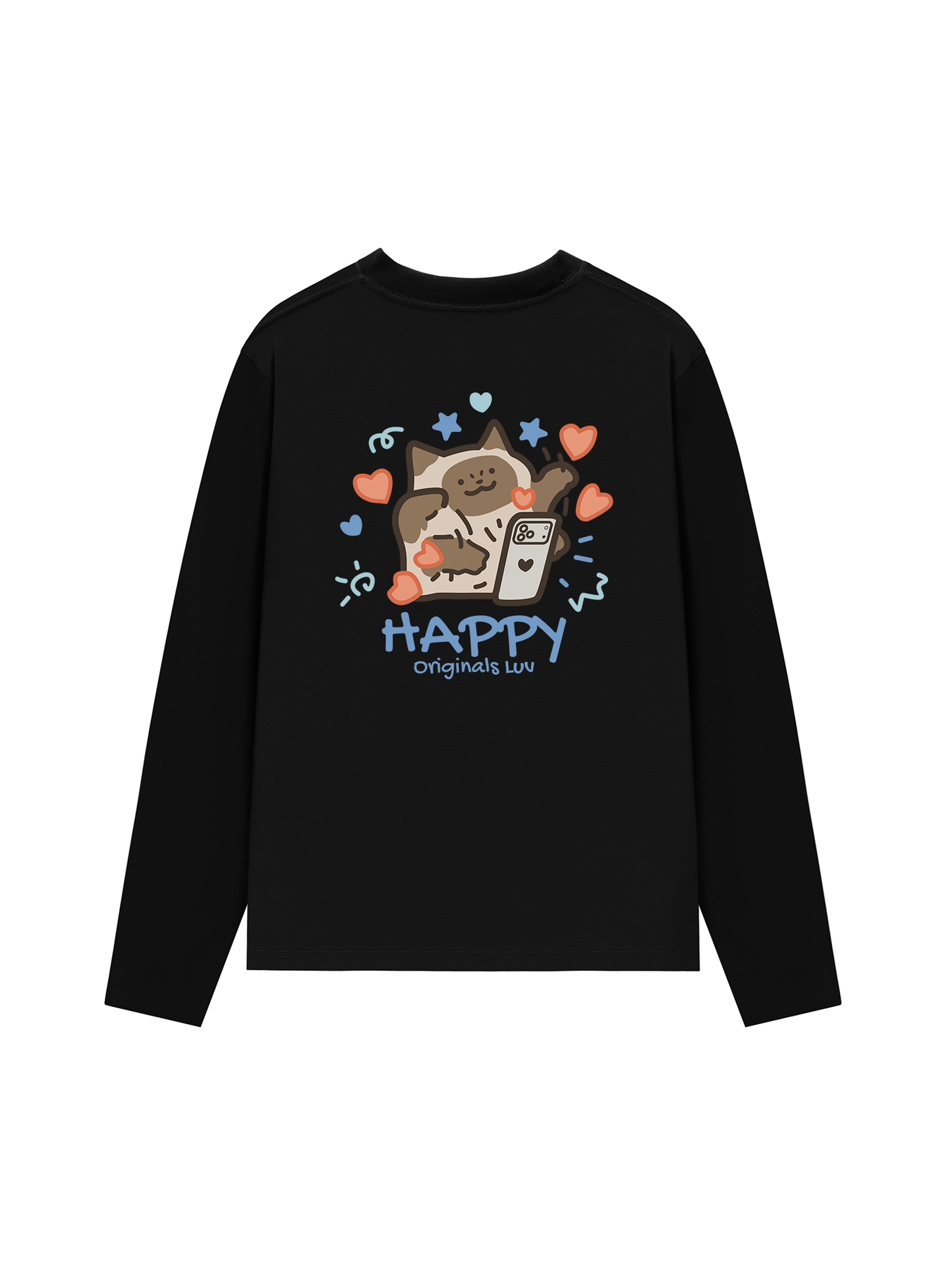Áo Thun Dài Tay Happy Luv Cat Couple
