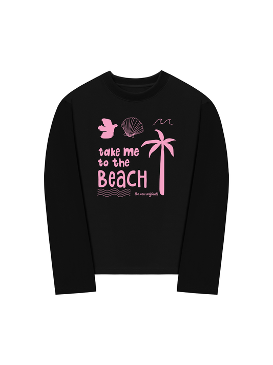 Áo Thun Dài Tay Take Me To The Beach Pink
