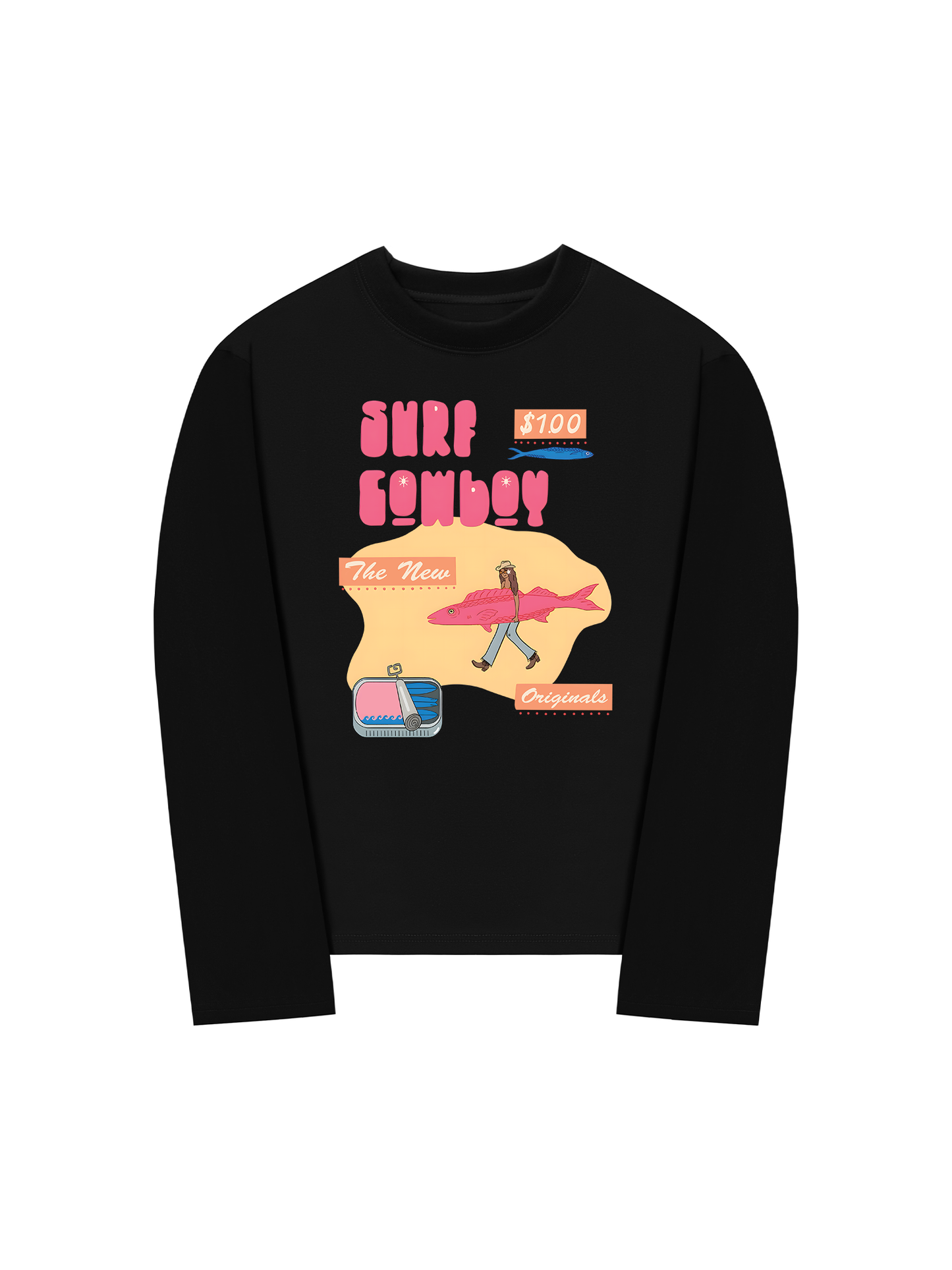 Áo Thun Dài Tay Summer Vibes GoTo Beach Cowboy