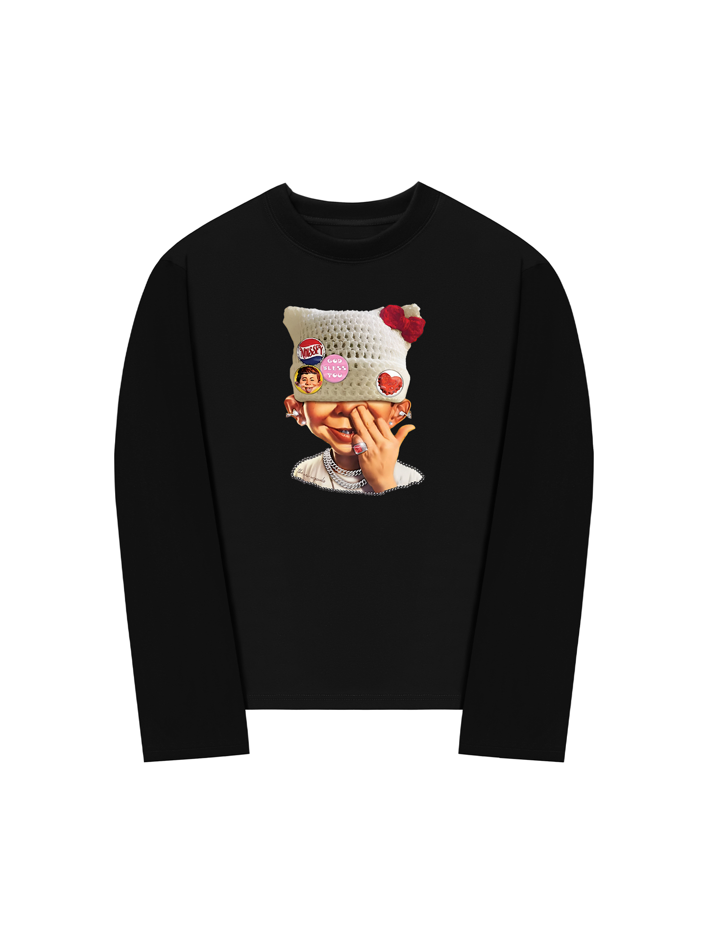 Áo Thun Dài Tay Badge DIY! Bad Boy_s Woolen Hat
