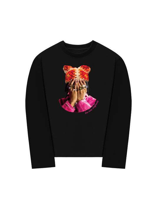 Áo Thun Dài Tay Jewel Ring & Orange Kitty Cap Wash