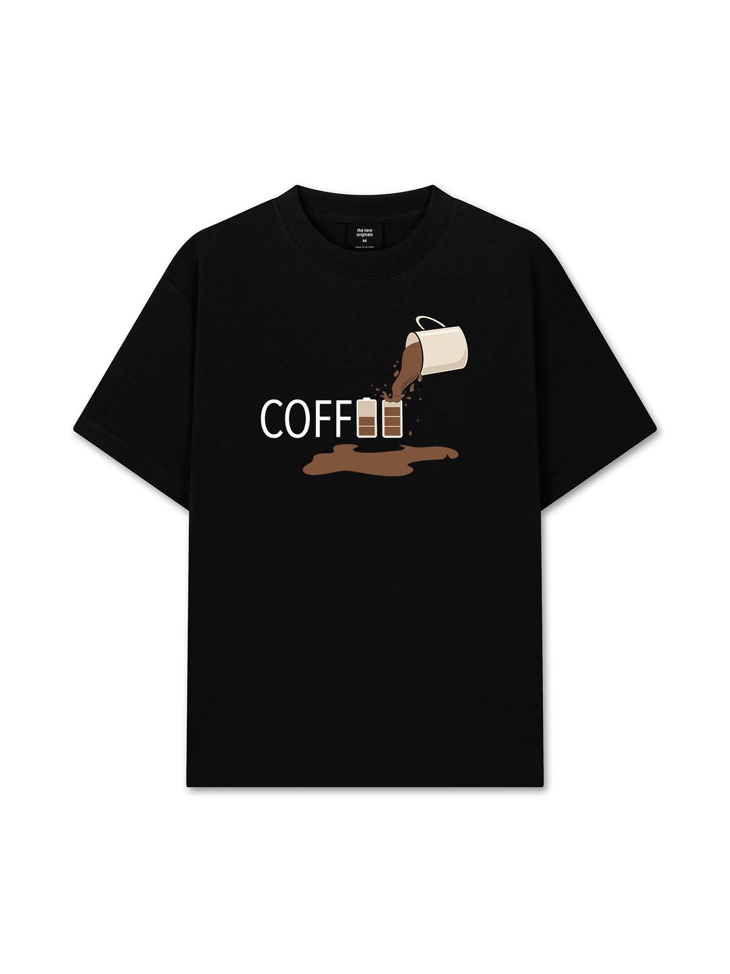 Áo Thun Relaxed Fit Coffee Battery