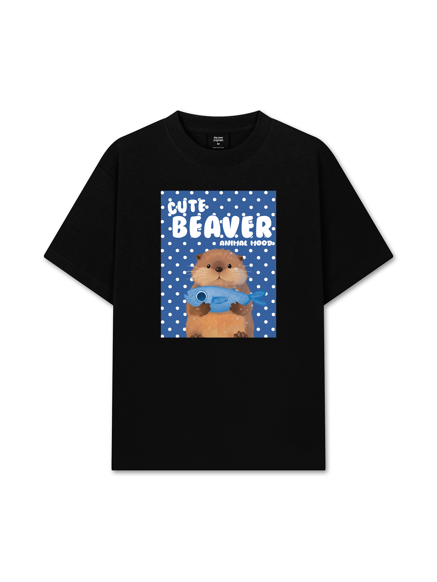 Áo Thun Relaxed Fit Animal Cute Beaver