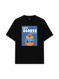 Áo Thun Relaxed Fit Animal Cute Beaver
