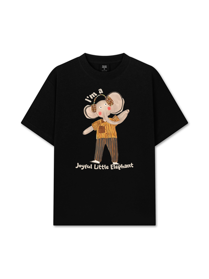 Áo Thun Relaxed Fit Animal I'm A Joyful Little Elephant