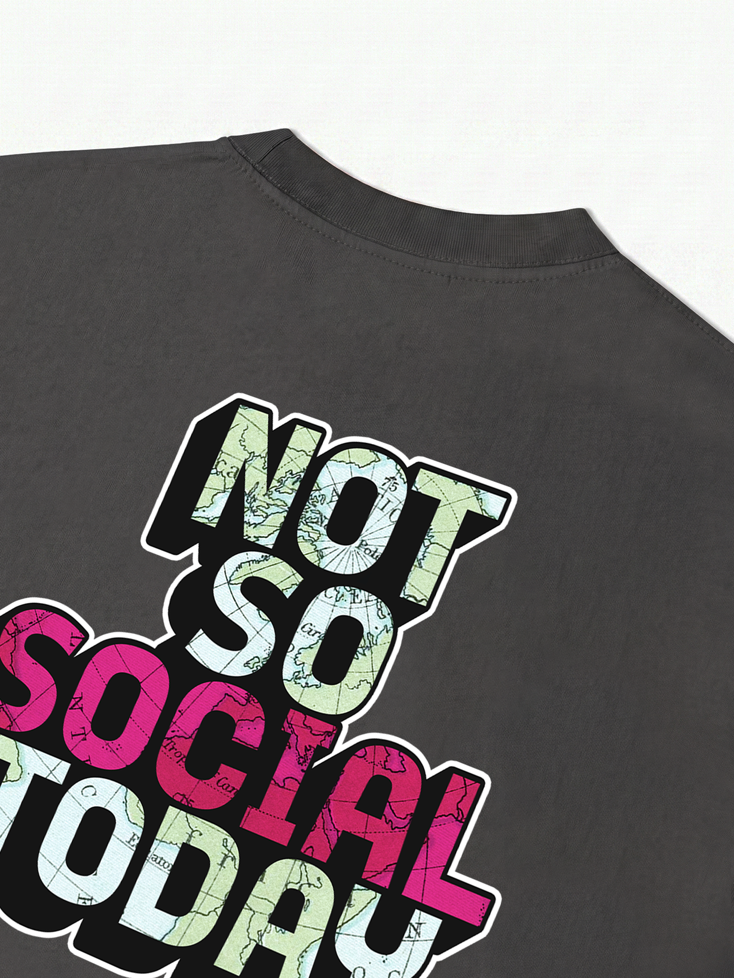 Áo Thun Relaxed Fit Not So Social Today Atlas State