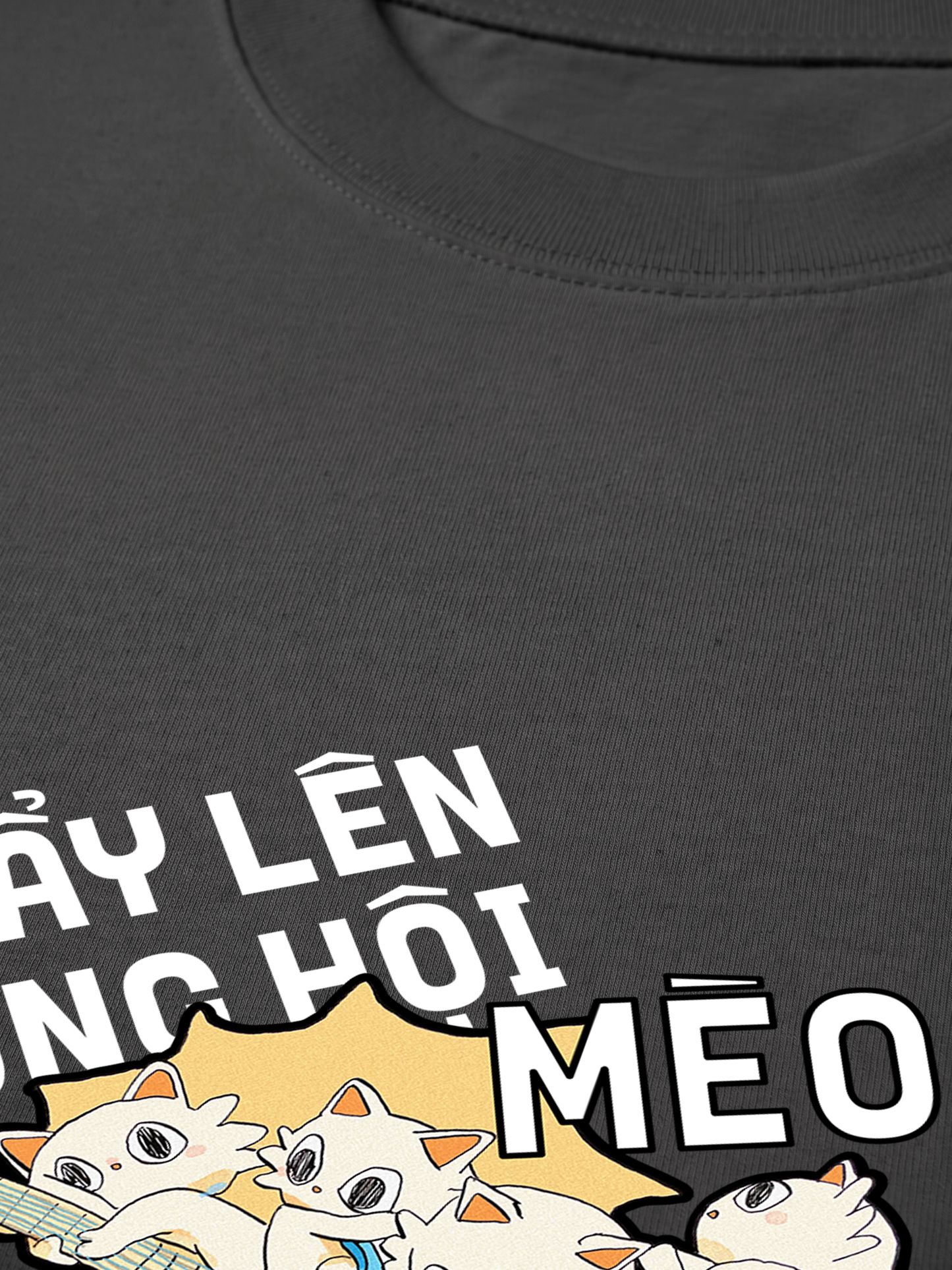 Áo Thun Relaxed Fit Quẩy Lên Cùng Hội Mèo