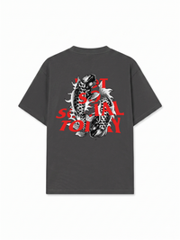 Áo Thun Relaxed Fit Not So Social Today Dark Koi Harmony