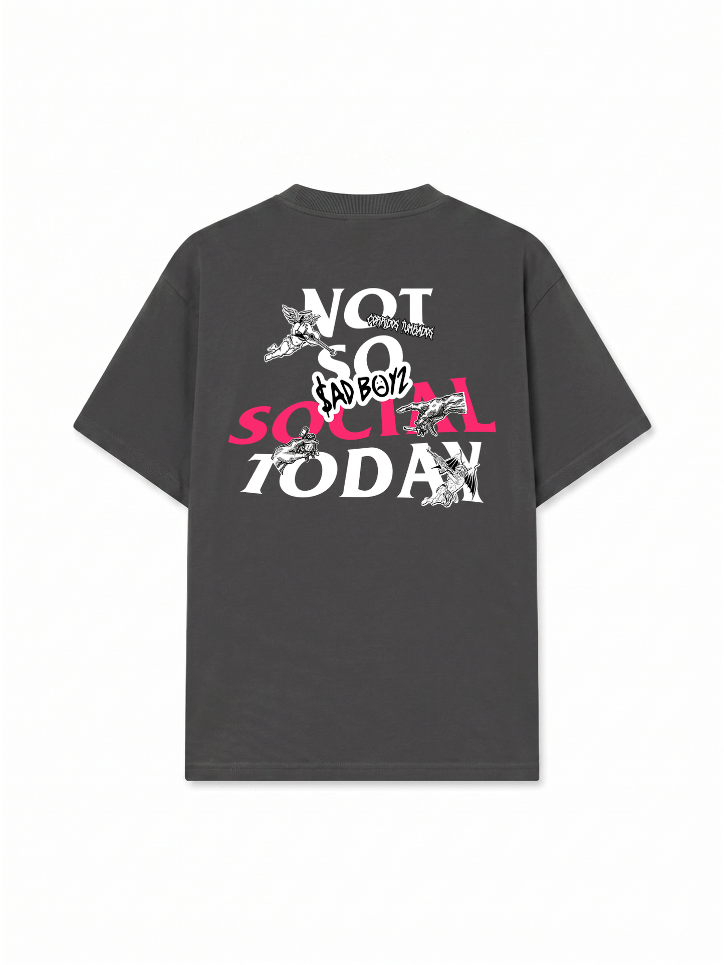 Áo Thun Relaxed Fit Not So Social Today Sad Boyz