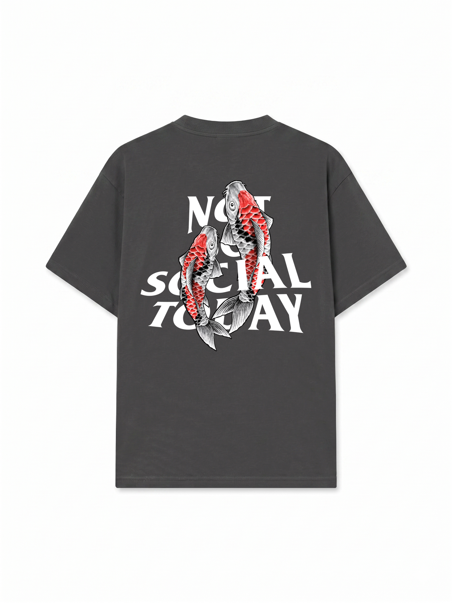 Áo Thun Relaxed Fit Not So Social Today Koi Harmony