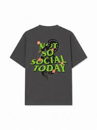 Áo Thun Relaxed Fit Not So Social Today Cherry Snake