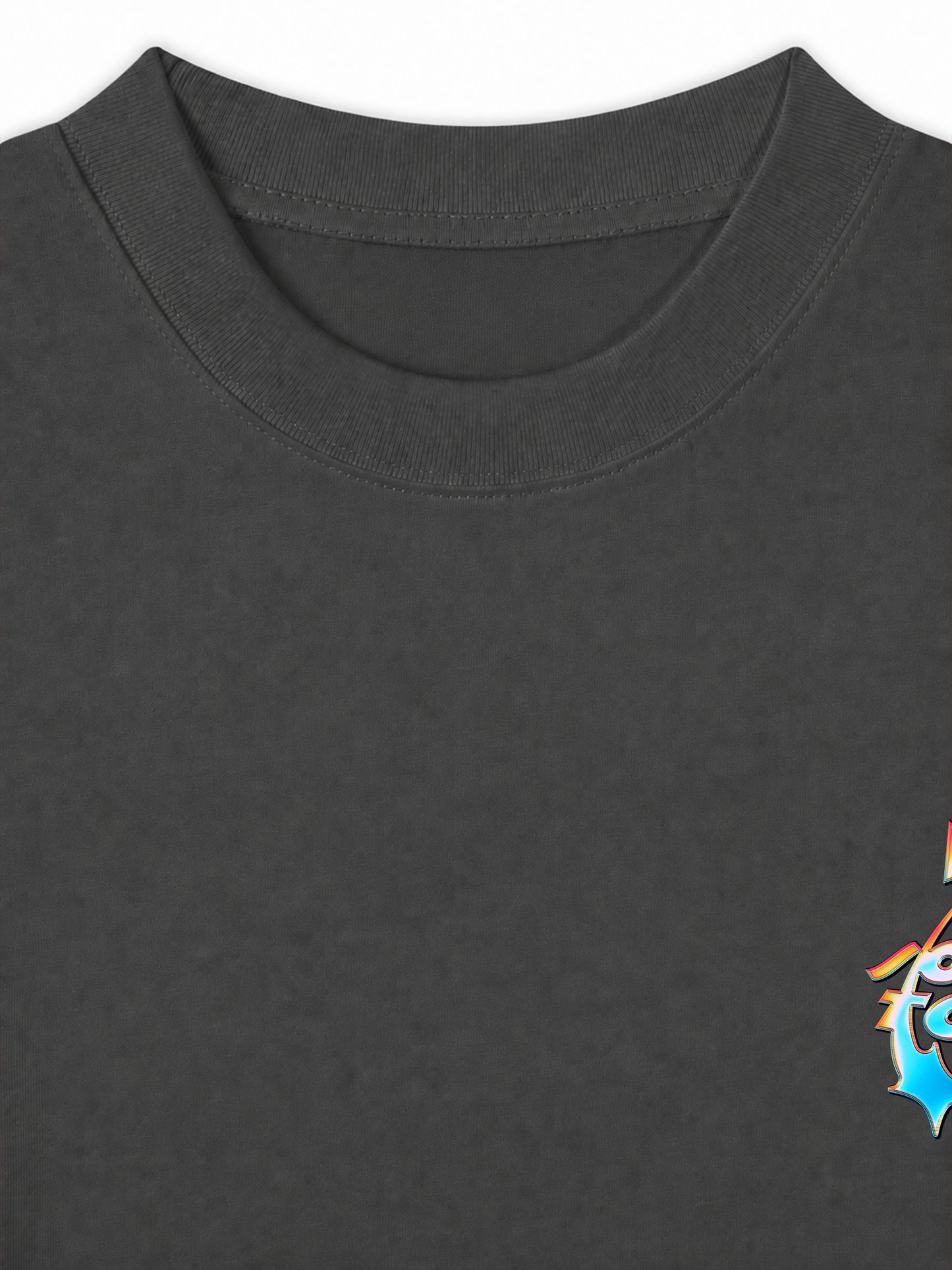 Áo Thun Relaxed Fit Not So Social Today Neon Holographic