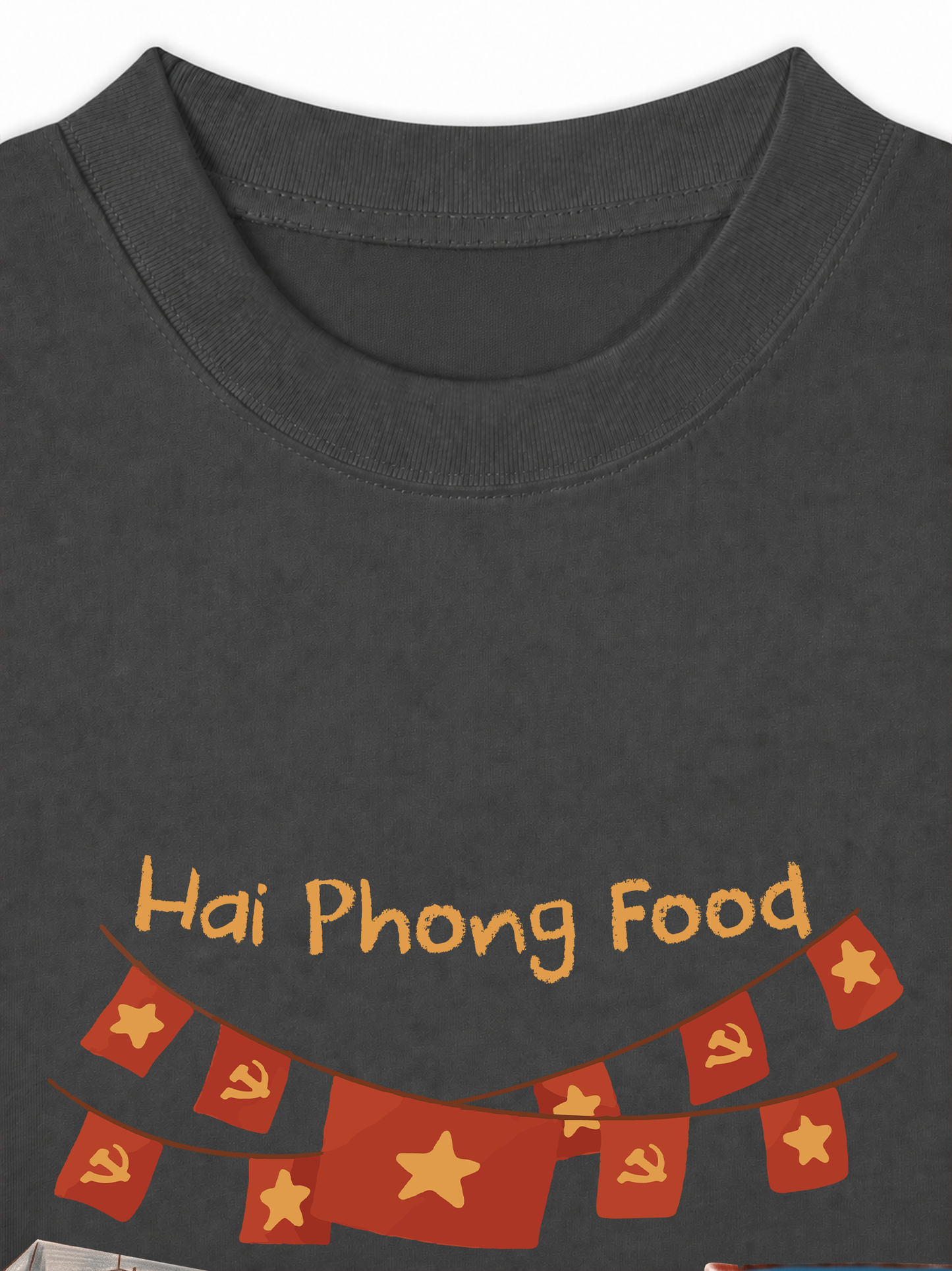 Áo Thun Relaxed Fit Hai Phong Food Phố Cột Đèn