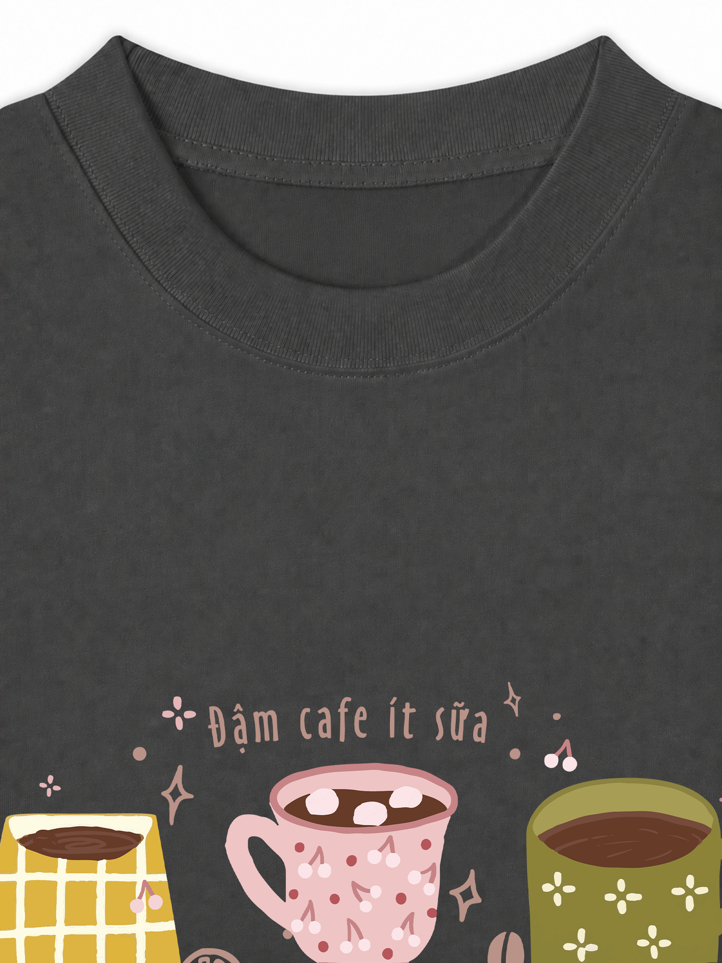 Áo Thun Relaxed Fit Đậm Cafe Ít Sữa