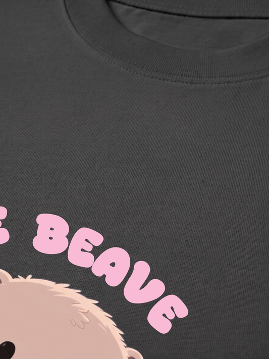 Áo Thun Relaxed Fit Animal Red Cute Beaver