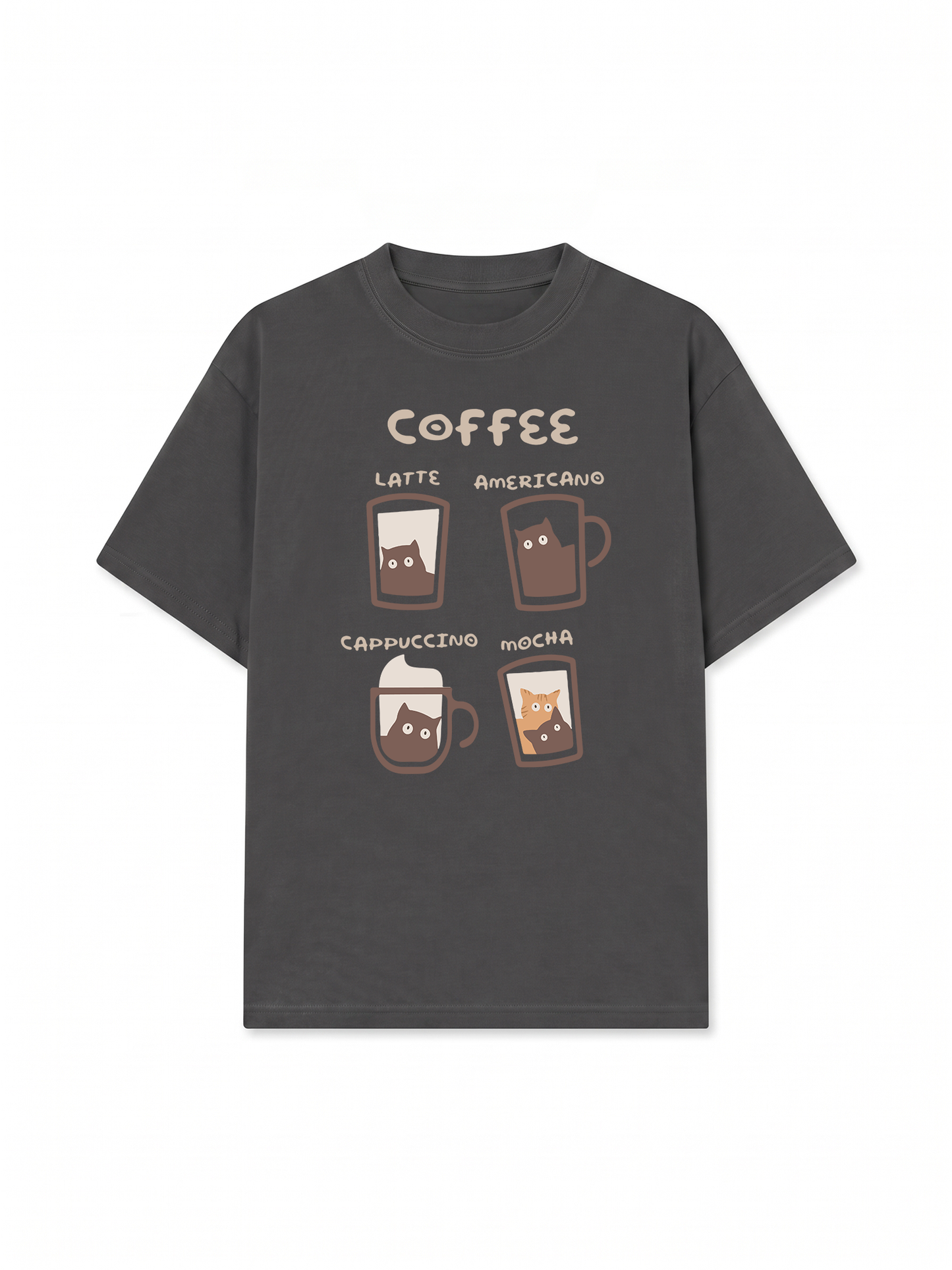 Áo Thun Relaxed Fit Latte Americano Capuccino Mocha