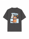 Áo Thun Relaxed Fit Animal Beaver Catches Butterflies