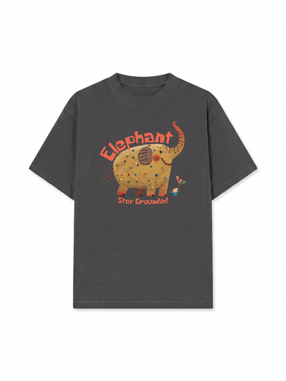 Áo Thun Relaxed Fit Animal Elephant